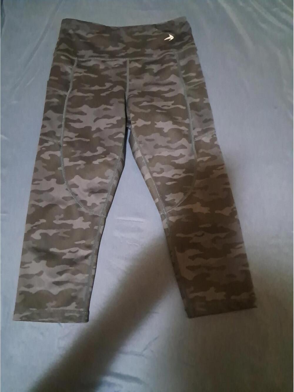 Gym Shark Women's Compressionzsize Small NAVY Camo Leggings- Workout